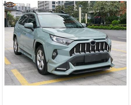 ცხაურა, აბლიცოვკა...Fits 2019 2020 Toyota Rav4 Maserati style Chrome Trim Front Bumper Grille Grill
