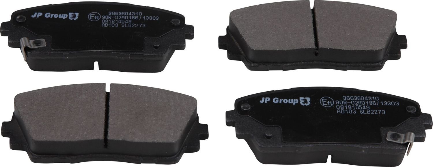 ხუნდები წინა Kia Picanto, JP Group 3663604310