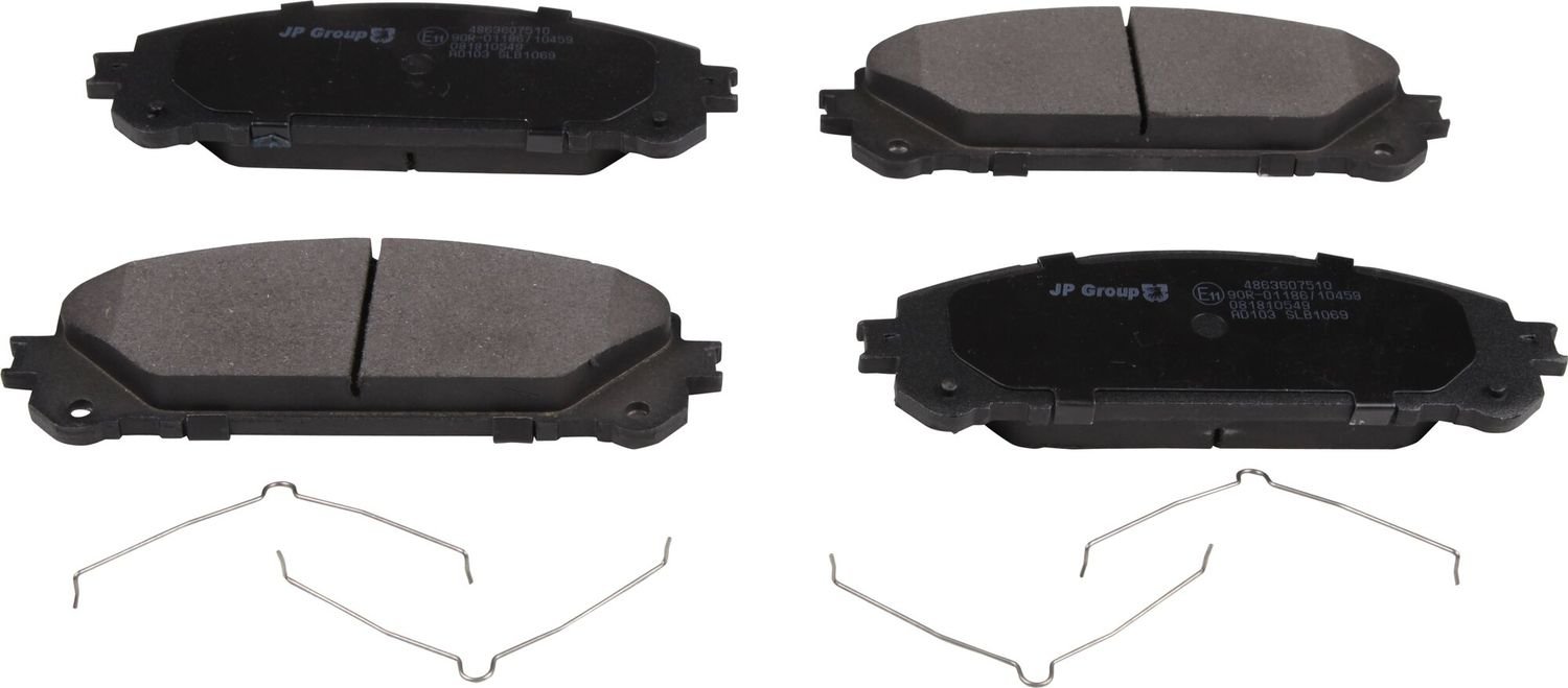 Front brake pads for Toyota Highlander / RAV4, Lexus RX 450, JP Group 4863607510